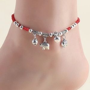 🇮🇳Gorgeous Indian Elephant & Bell Charm anklet